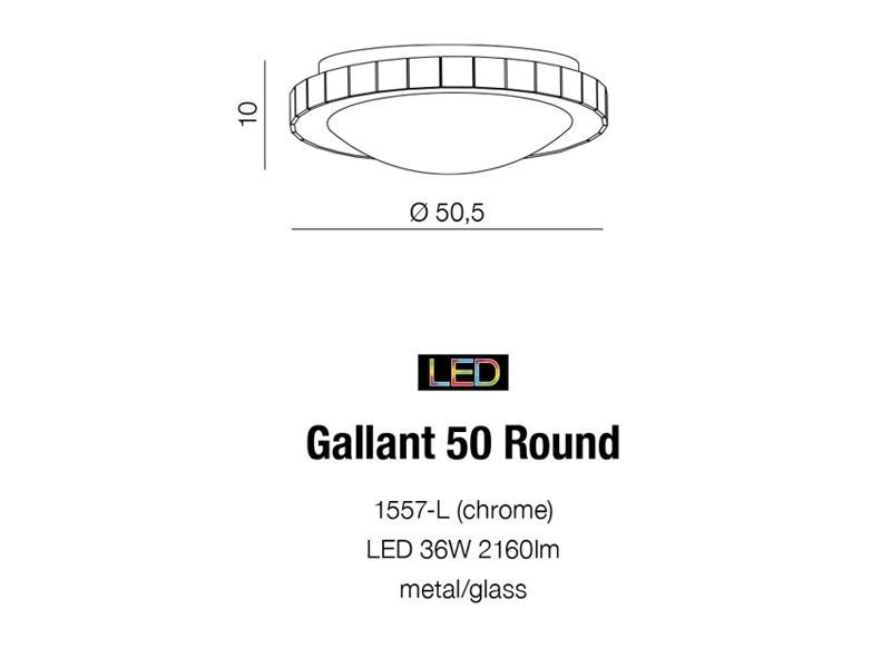 картинка Современные Потолочный светильник Azzardo Gallant 50 Round 1557-L AZ1593
