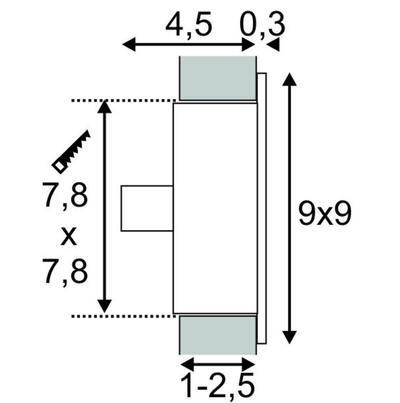 картинка Уличные настенные светильники Настенный светильник SLV 112731 Flat Frame Basic