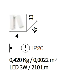 картинка Светодиодные бра Бра Ideal Lux Page 142241 AP1 Square Nero 
