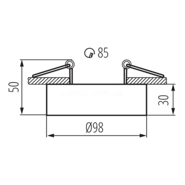 картинка Врезные Врезной светильник MINI BORD DLP-50-B Kanlux 28783