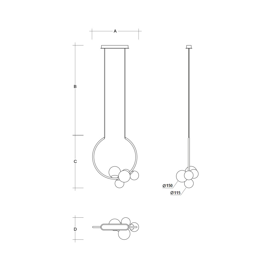 картинка Современные подвесные светильники Подвес Lucis OHM ZL2.15.O55.X