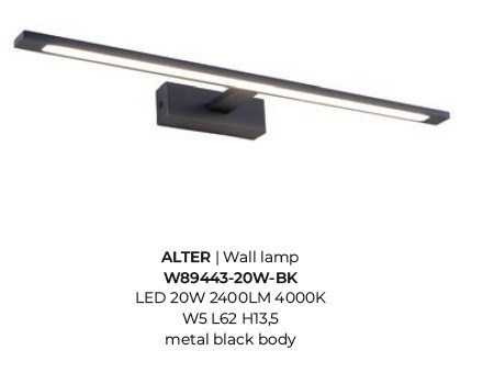 картинка Светодиодные бра Бра ZUMA LINE Alter W89443-20W-BK