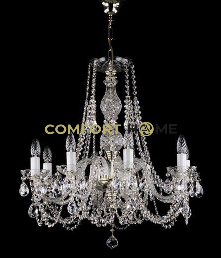 картинка Хрустальные люстры Хрустальная люстра ArtGlass ANDULA VIII. FULL CUT WHITE NICKEL CE