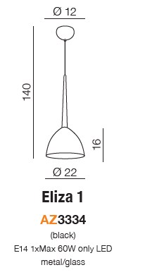 картинка Современные подвесные светильники Подвесной светильник AZZARDO Eliza AZ3334