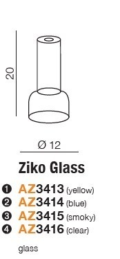 картинка Современные подвесные светильники Комплектующий плафон AZZARDO Ziko Glass GU10 AZ3413