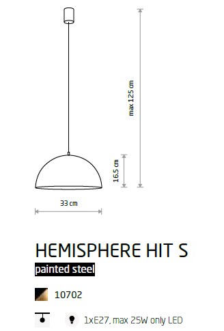 картинка Современные подвесные светильники Подвесной светильник Nowodvorski Hemisphere Hit S 10702