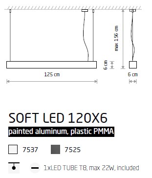 картинка Современные подвесные светильники Подвесной светильник Nowodvorski Soft led 120x6 7537