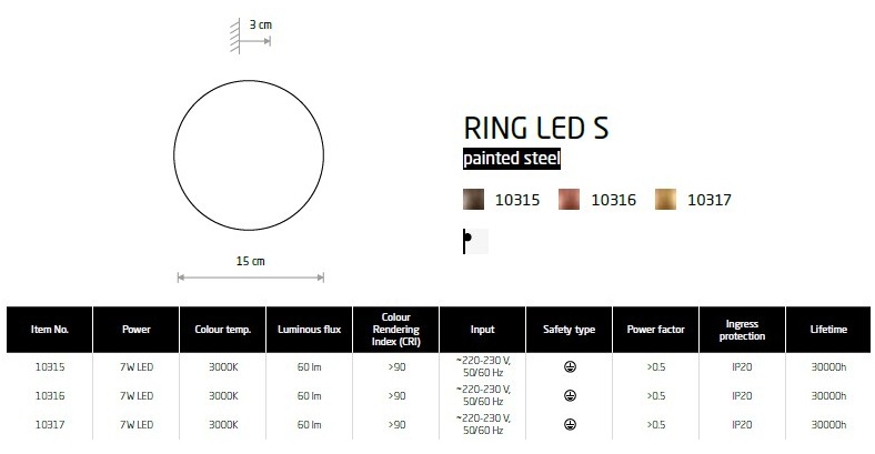 картинка Светодиодные бра Бра Nowodvorski Ring led S 10316
