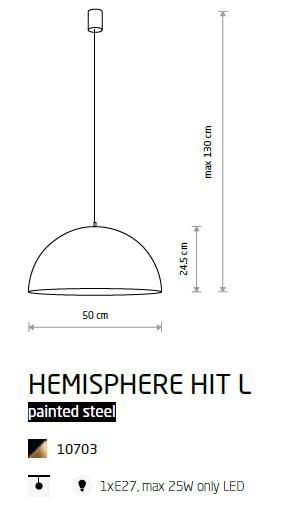 картинка Современные подвесные светильники Подвесной светильник Nowodvorski Hemisphere Hit L 10703