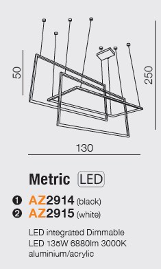 картинка Современные подвесные светильники Подвесной светильник AZZARDO Metric AZ2915