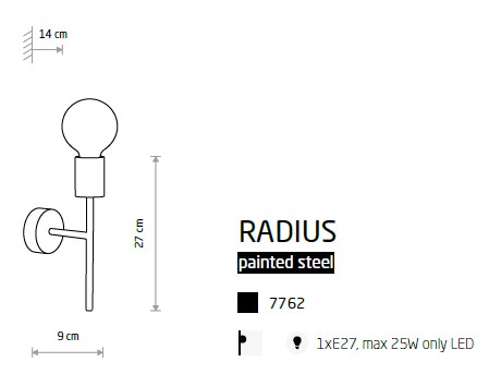 картинка Современные бра Бра Nowodvorski Radius 7762