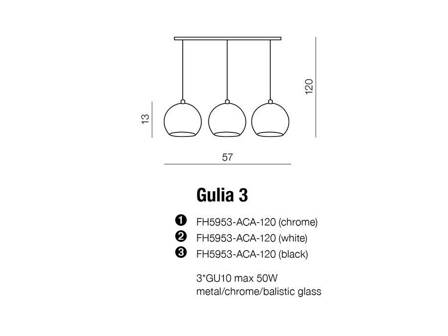 картинка Линейные подвесные светильники Линейный подвес Azzardo  GULIA 3 AZ0638