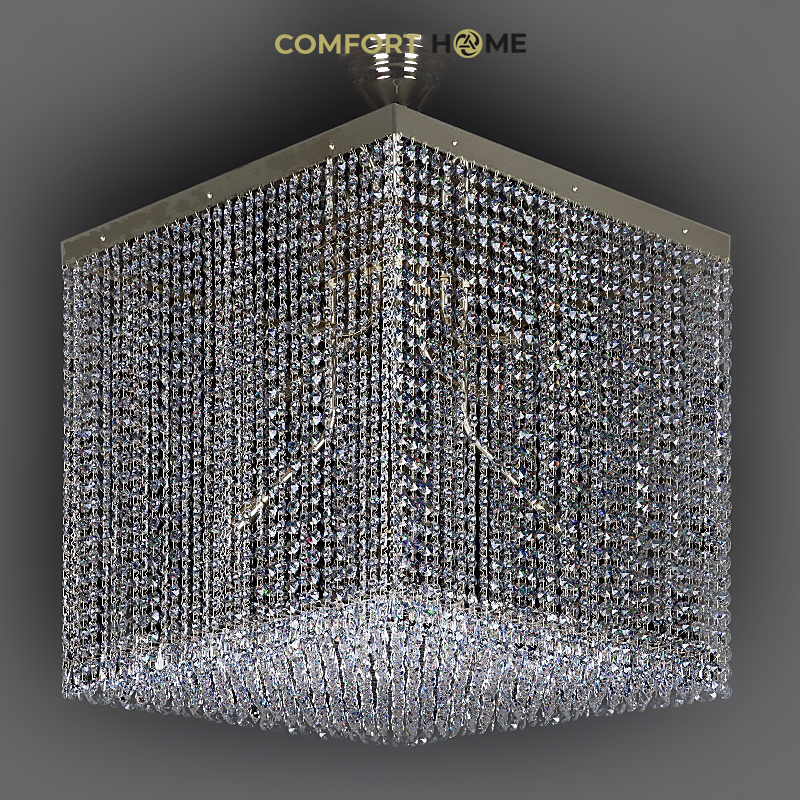 картинка Хрустальные люстры Хрустальная люстра ArtGlass Leandra 500x500 nickel CE