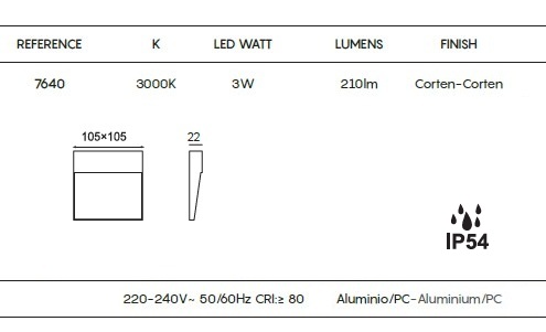 картинка Уличные настенные светильники Бра Mantra Baker IP54 7640
