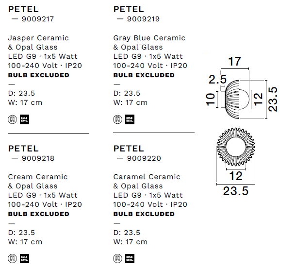 картинка Современные бра Бра NOVA LUCE Petel 9009219
