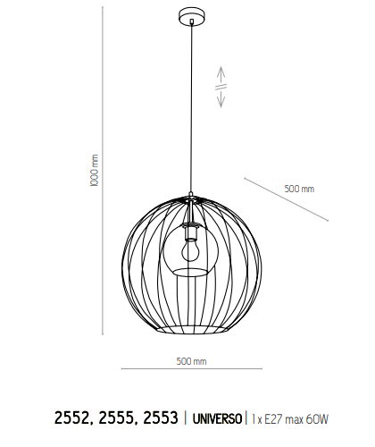 картинка Современные подвесные светильники Подвес TK Lighting Universo 2552