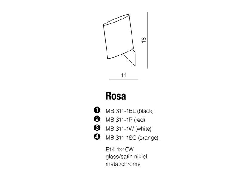 картинка Современные бра Бра Azzardo Rosa AZ0144