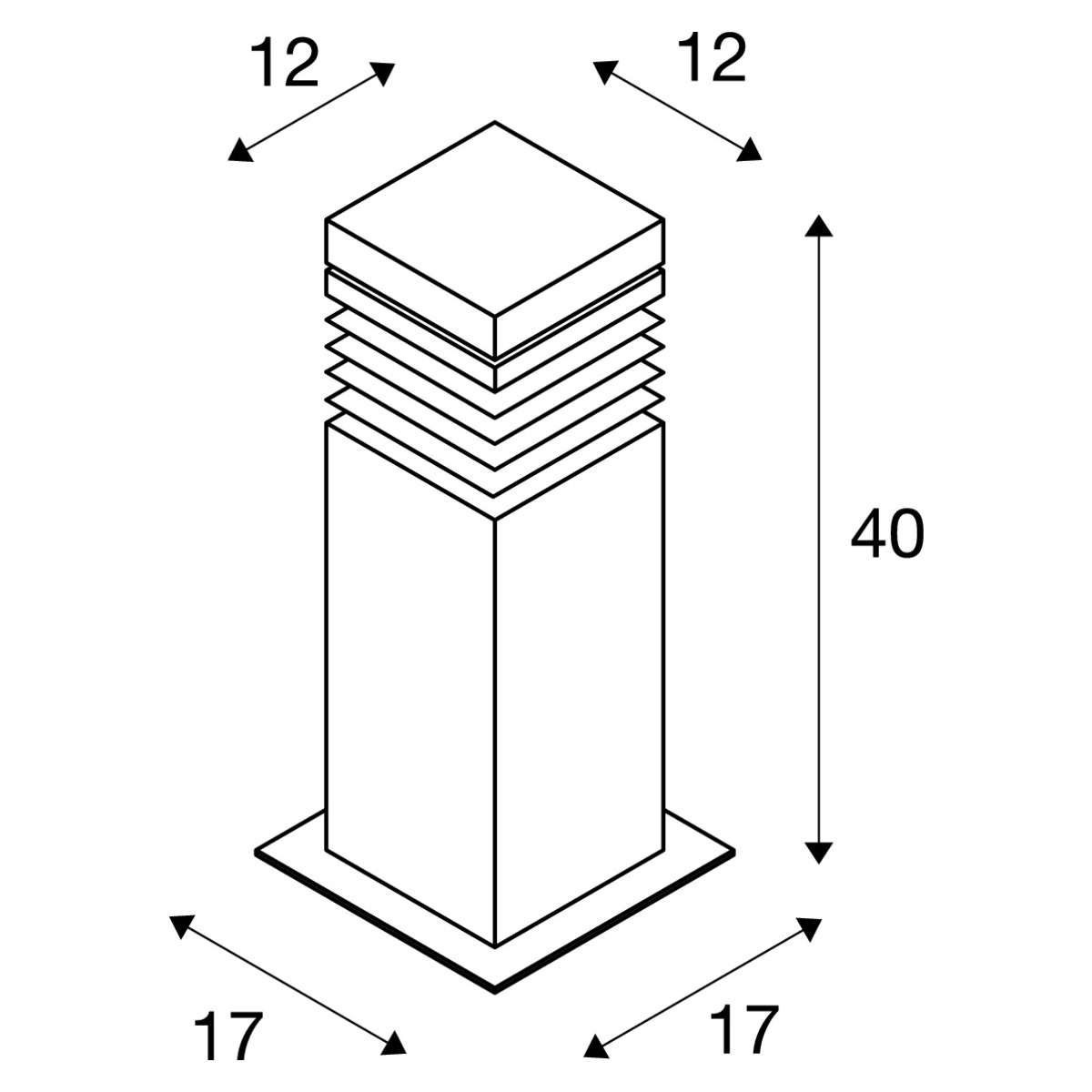картинка Фонарные столбы Парковый светильник SLV 231410 Arrock Granite 40