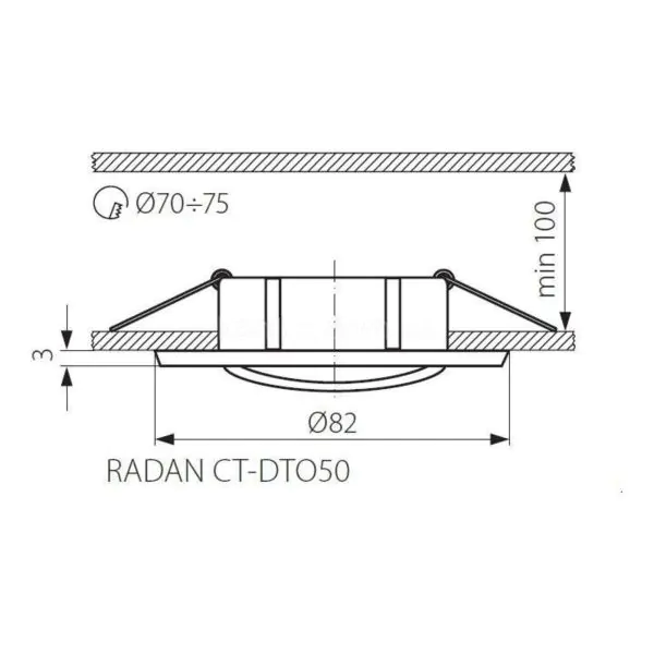 картинка Врезные Врезной светильник Kanlux RADAN CT-DTO50 7360