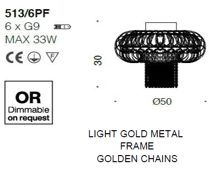 картинка Современные Потолочный светильник IDL Weave 513/6PF