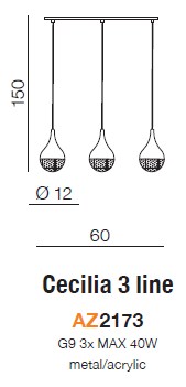 картинка Современные подвесные светильники Подвесной светильник AZZARDO Cecilia AZ2173
