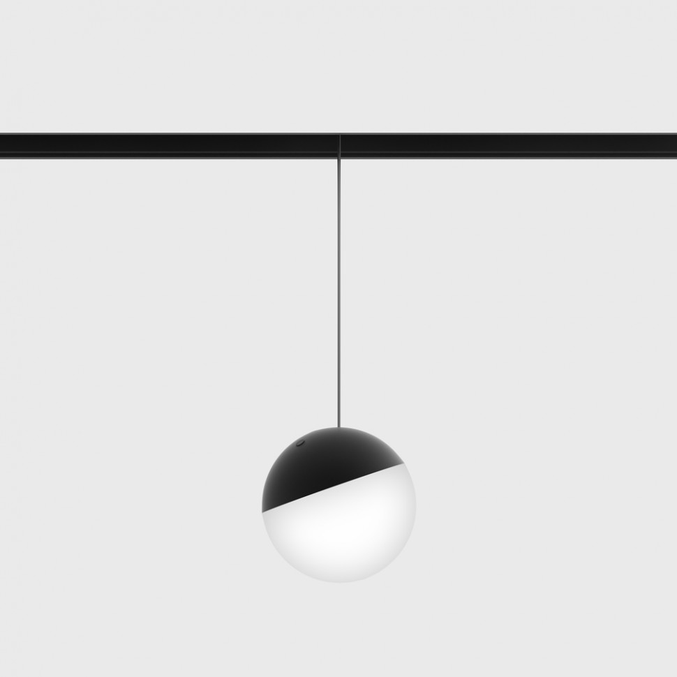 картинка Трековые светильники Светильник трековый LTX IN_LINE BALL M, D100mm, H1500mm, LED 7W, 3000К, черный (06.1000.7.930.BK)