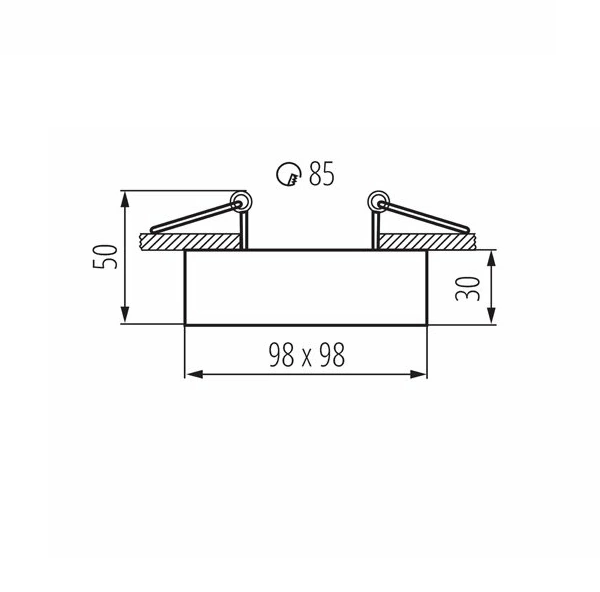 картинка Врезные Врезной светильник MINI GORD DLP-50-W Kanlux 28780