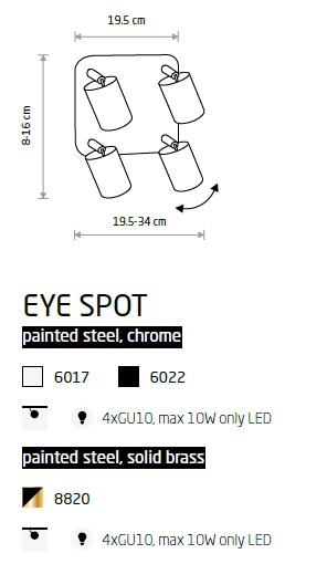 картинка Современные Потолочный светильник Nowodvorski Eye Spot 6022