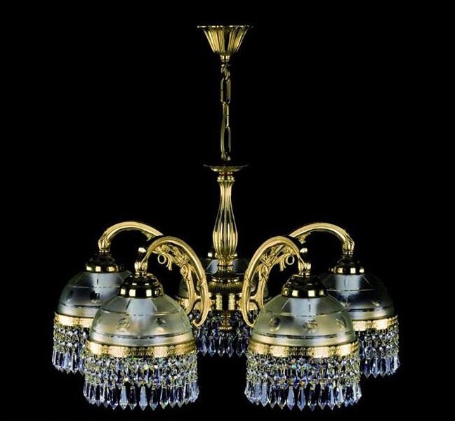 картинка Классические люстры Люстра литая Artglass CASSANDRA V. (POLISHED, BRASS ANTIQUE, WHITE GOLD, MATT BRASS) CE