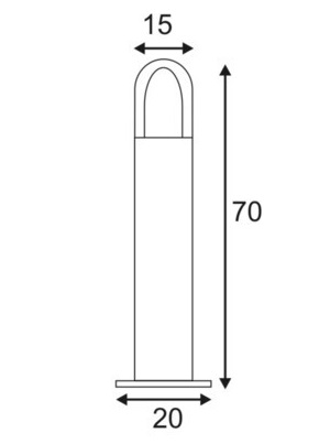 картинка Фонарные столбы Парковый светильник SLV 229432 Rusty Cone 70