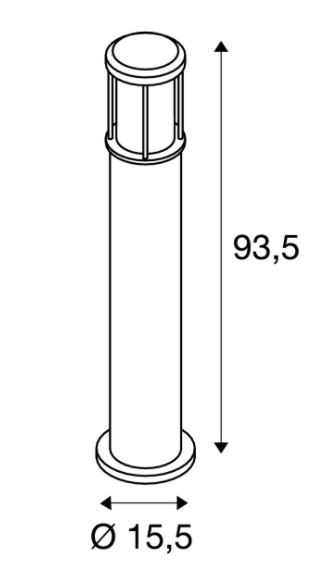 картинка Фонарные столбы Парковый светильник SLV 230465 Otos Glass