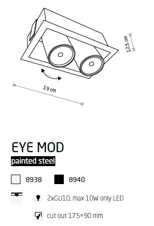 картинка Врезные Врезной светильник Nowodvorski Eye Mod 8938
