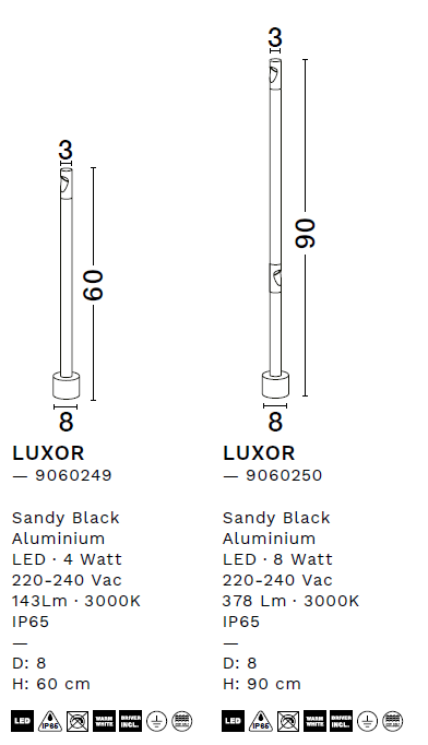 картинка Уличные столбики Уличный столбик NOVA LUCE Luxor 9060250