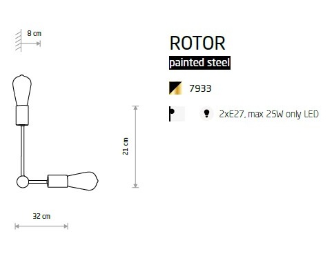 картинка Современные бра Бра Nowodvorski Rotor 7933