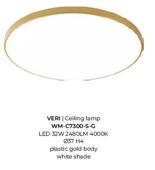 картинка Светодиодные Потолочный светильник ZUMA LINE Veri WM-C7300-S-G