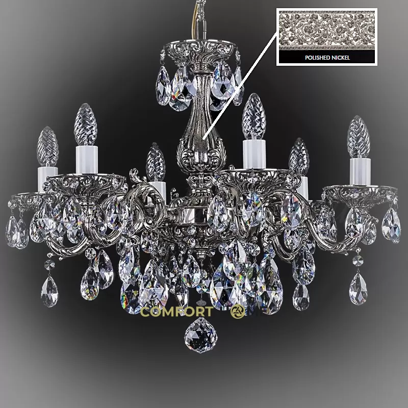 картинка Классические люстры Хрустальная люстра ArtGlass CR 0011/06/30 (NICKEL, NICKEL ANTIQUE)  CE