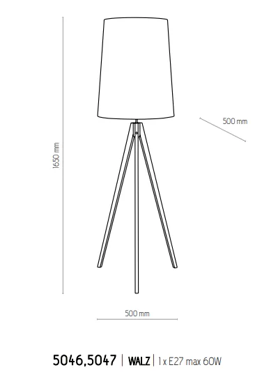 картинка Торшеры с абажуром Торшер TK Lighting Walz 5046