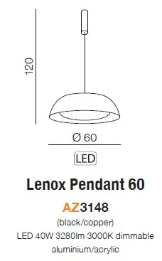 картинка Современные подвесные светильники Подвесной светильник AZZARDO Lenox 60 AZ3148