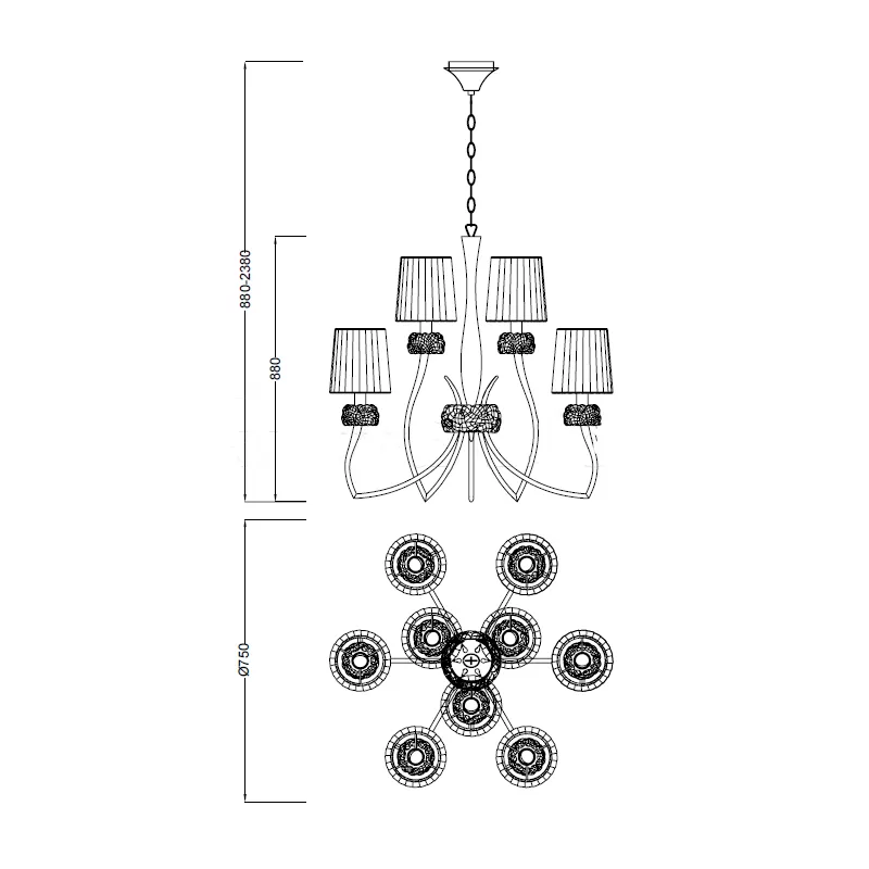 картинка Люстры с абажуром Люстра Mantra Loewe 4730