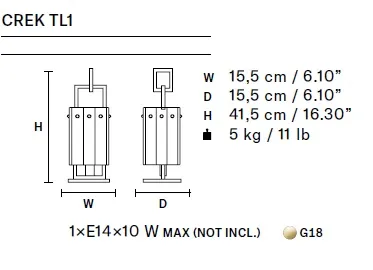 картинка Современные настольные лампы Настольная лампа MASIERO CREK TL1