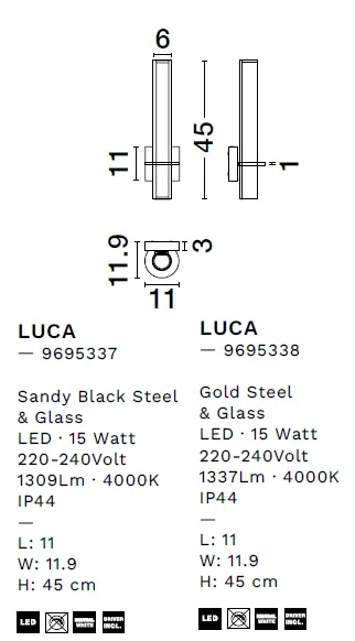 картинка Бра для ванной Бра NOVA LUCE Luca 9695337