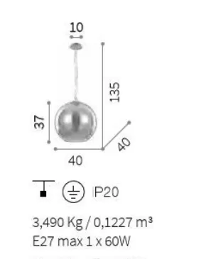 картинка Современные подвесные светильники Подвес Ideal Lux Nemo 052816 SP1 Trasparente