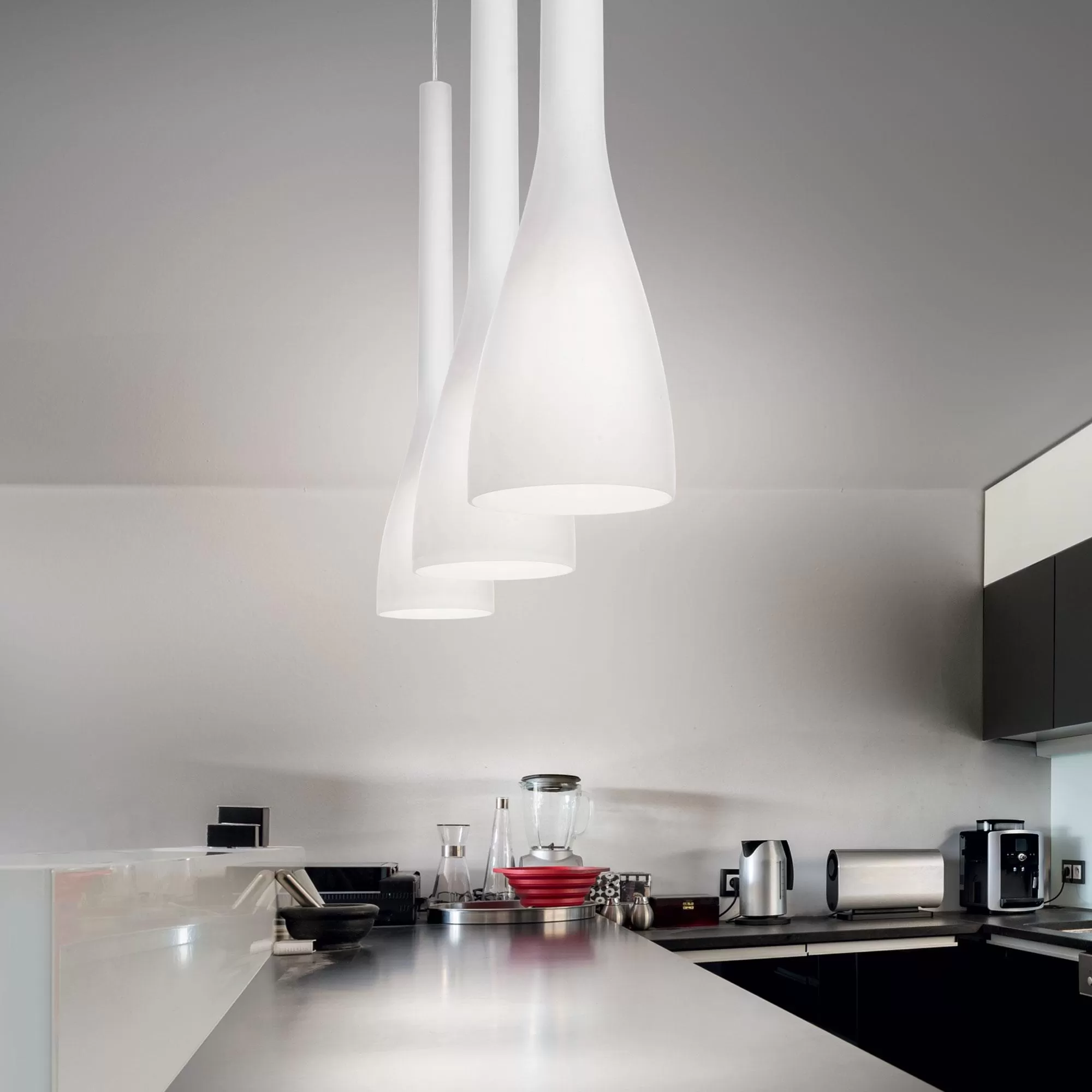 картинка Современные подвесные светильники Подвес Ideal Lux Flut 035666 SP1 Big Bianco