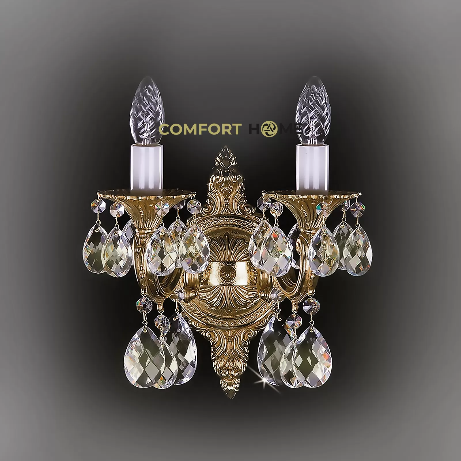 картинка Хрустальные бра Бра хрустальное ArtGlass SARKA II. ( BRASS ANTIQUE) CE