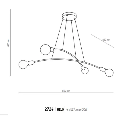 картинка Современные люстры Люстра TK Lighting Helix 2724