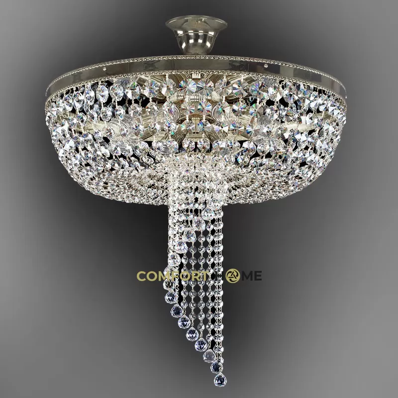 картинка Классические Светильник потолочный хрустальный ArtGlass DOMINGA NICKEL CE