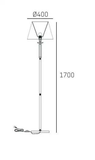 картинка Торшеры с абажуром Торшер CosmoLight Siena F01322NI-WH