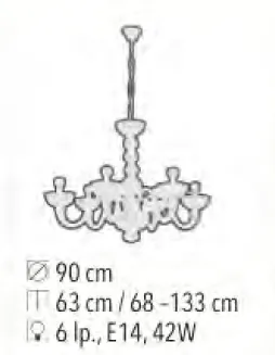 картинка Современные люстры Люстра KOLARZ Erizzo KAP0023/6.C.F