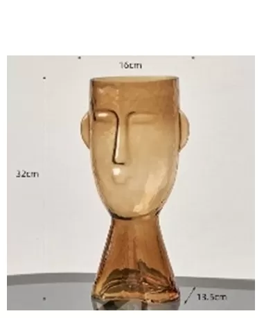 картинка Вазы Ваза Face 0408 brown