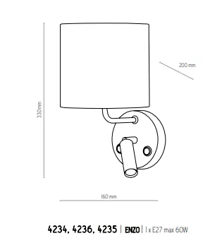 картинка Современные бра Бра TK Lighting Enzo 4234